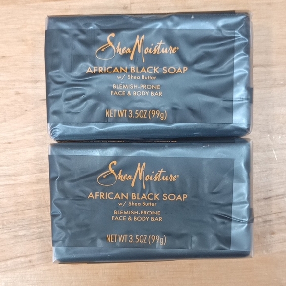 2pk Shea Moisture African Black Soap W/Shea Butter For Blemish Prone Oily Skin - Picture 12 of 12